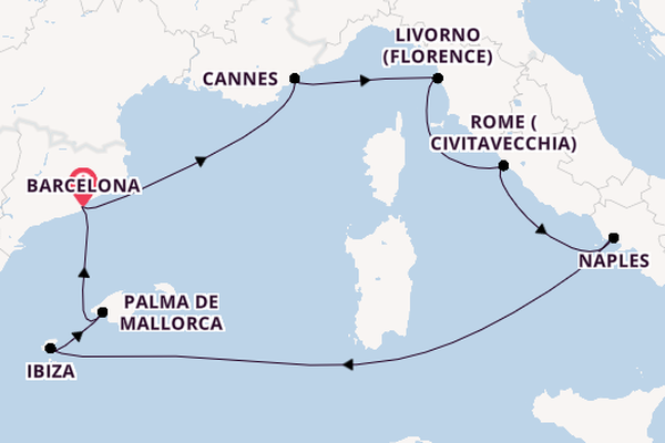 Western Mediterranean from Barcelona, Spain with the Norwegian Breakaway