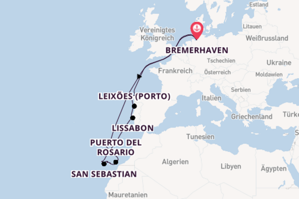 Beeindruckende Kreuzfahrt über Las Palmas ab Bremerhaven
