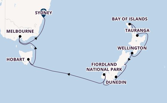 Australia and New Zealand from Auckland, New Zealand with the Sapphire Princess