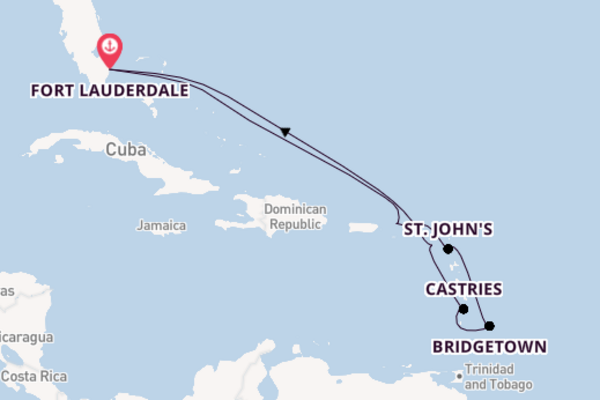 Caribbean vanaf Fort Lauderdale, Verenigde Staten met de Celebrity Eclipse