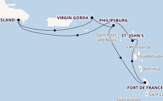 Caribbean from La Romana, Dominican Republic with the MSC Opera