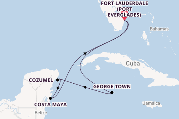 Western Caribbean from Fort Lauderdale (Port Everglades), Florida, USA with the Celebrity Beyond