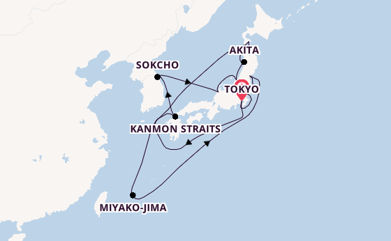 Japan from Tokyo, Japan with the Seabourn Encore