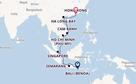 Southeast Asia from Hong Kong, China with the Seven Seas Splendor