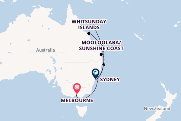 Australia from Melbourne, Australia with the Silver Moon