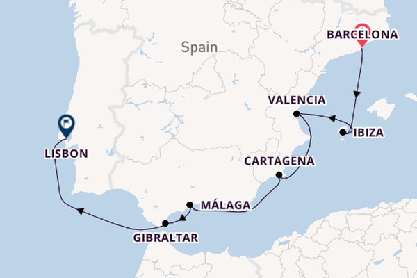 Western Mediterranean from Barcelona, Spain with the Seven Seas Explorer