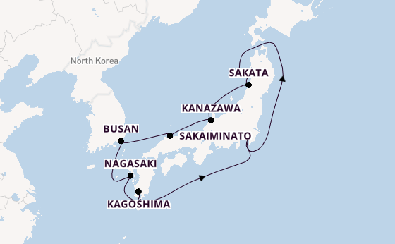 Japan from Tokyo, Japan with the Sapphire Princess