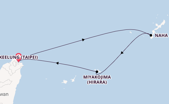 Oost-Azië vanaf Keelung (Taipei), Taiwan met de Costa Serena