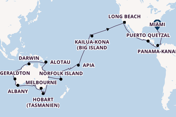 Transpazifik ab Sydney auf der Seabourn Quest