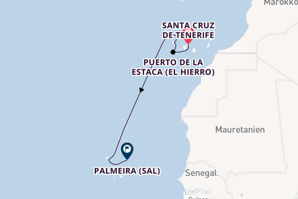 Kanarische Inseln ab Santa Cruz de Tenerife, Spanien auf der HANSEATIC spirit