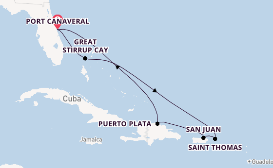 Caribbean from Port Canaveral, Florida with the Norwegian Getaway