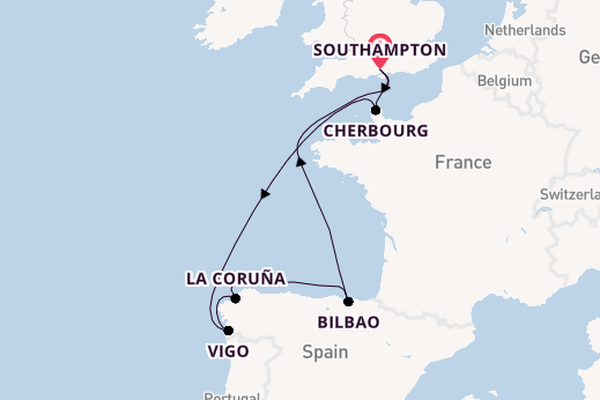 British Isles from Southampton, England with the Ventura