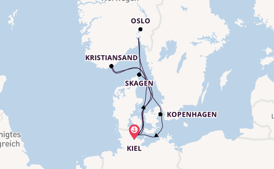Skandinavien ab Kiel