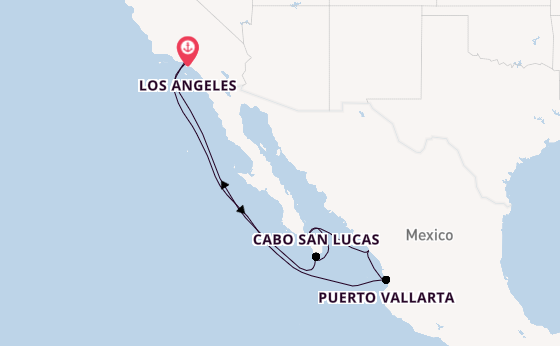 Mexicaanse Riviera vanaf Los Angeles, Verenigde Staten met de Carnival Panorama