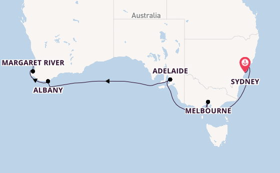 Australia from Sydney, Australia with the Crown Princess