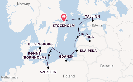 Oder River, Europe from Stockholm, Sweden with the Azamara Quest