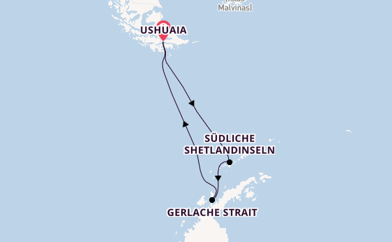Patagonien ab Ushuaia, Argentinien auf der MS Roald Amundsen