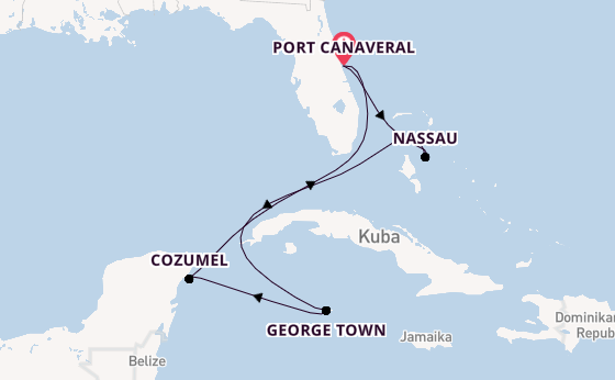 Karibik ab Port Canaveral, USA auf der Norwegian Epic