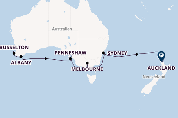 Australien ab Perth (Fremantle), Australien auf der EUROPA 2