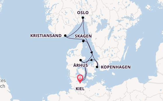 Norwegen ab Kiel, Deutschland auf AIDAperla