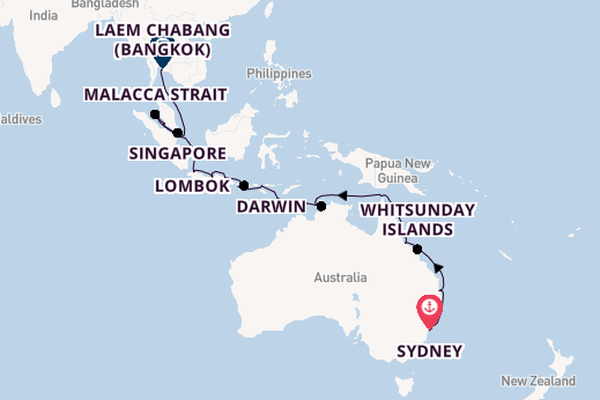 South East Asia from Sydney, Australia with the Viking Venus