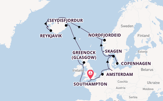 Arctic from Southampton, England with the Regal Princess