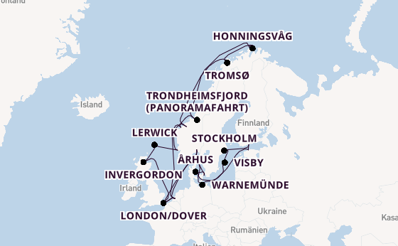 Norwegen ab Rotterdam, Niederlande auf der Nieuw Statendam