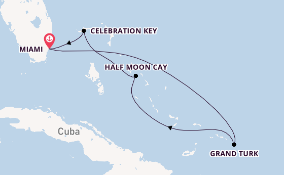 Caribbean vanaf Miami, Verenigde Staten met de Carnival Sunrise