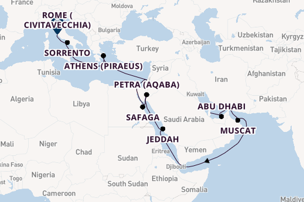 Middle East from Doha, Qatar with the Seven Seas Voyager