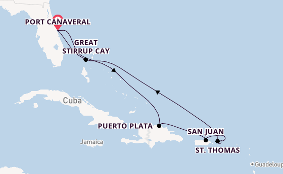 Caribbean from Port Canaveral, Florida, USA with the Norwegian Getaway