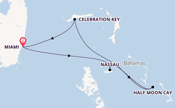 Caribbean vanaf Miami, Verenigde Staten met de Carnival Sunrise