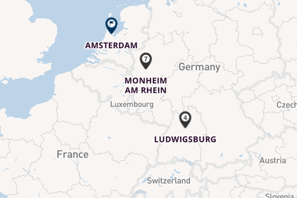 Rhine from Basel, Switzerland with the AmaStella