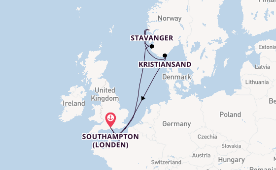 Noorwegen vanaf Southampton (Londen), Engeland met de Freedom of the Seas
