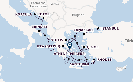 Eastern Mediterranean from Dubrovnik, Croatia with the Seabourn Ovation 