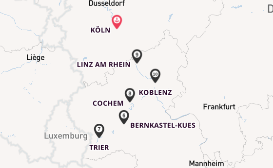 Rhein ab Köln, Deutschland auf der Swiss Crystal