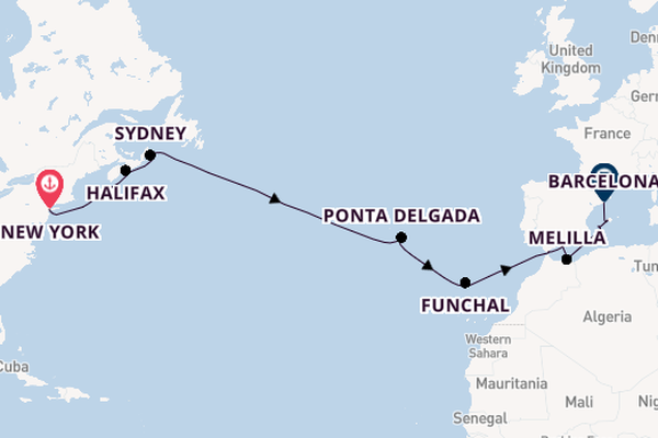 Transatlantic from New York, USA with the Norwegian Escape