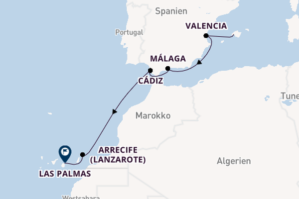 Westliches Mittelmeer ab Palma de Mallorca, Spanien auf AIDAcosma