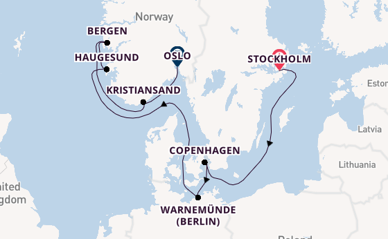 Norway from Stockholm, Sweden with the MSC Magnifica
