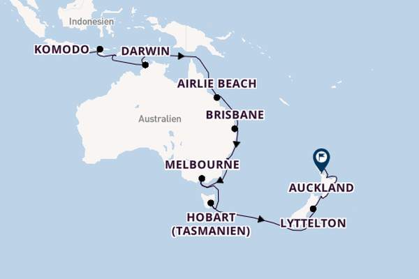 Australien und Neuseeland ab Bali, Indonesien auf der Marina