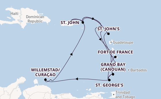 Caribbean from San Juan, Puerto Rico with the Silver Dawn