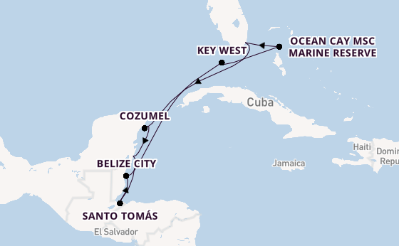 Caribbean vanaf Miami, Verenigde Staten met de EXPLORA IV
