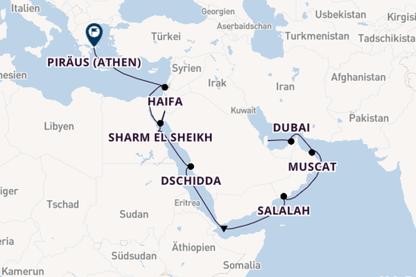 Naher Osten ab Doha, Katar auf der Seven Seas Explorer