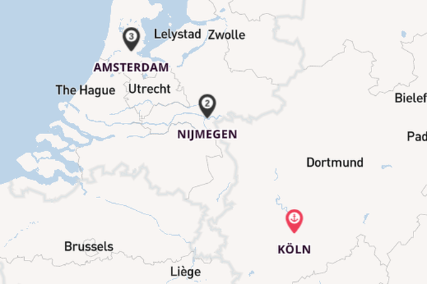 Rhein ab Köln, Deutschland auf der Lady Diletta