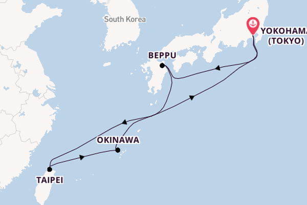 Japan from Yokohama (Tokyo), Japan with the Queen Elizabeth