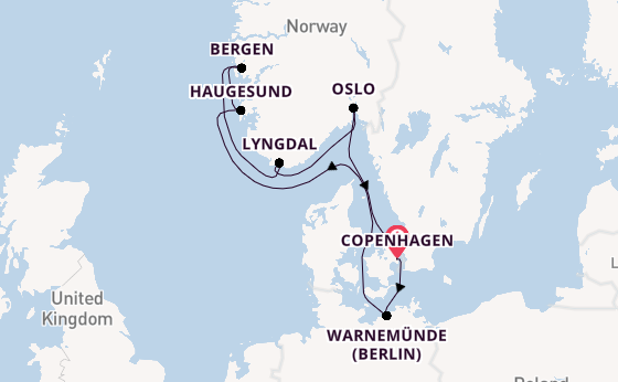 Norway from Copenhagen, Denmark with the MSC Magnifica