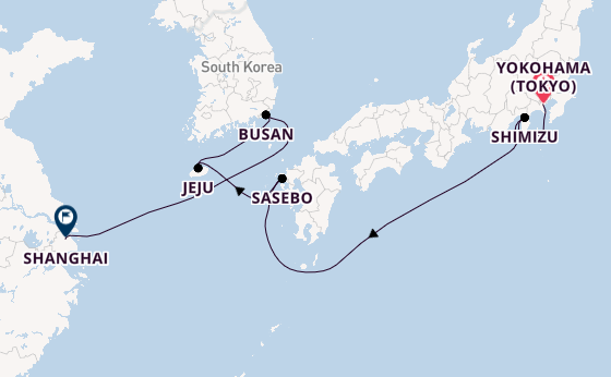 Japan from Yokohama (Tokyo), Japan with the Spectrum of the Seas