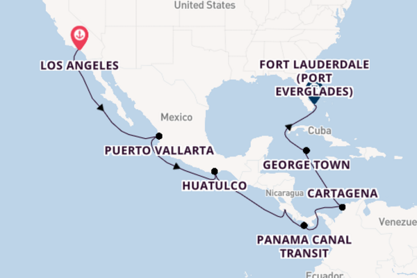 North America from Los Angeles with the Celebrity Summit