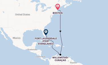 Southern Caribbean from Boston, Massachusetts, USA with the Celebrity Silhouette