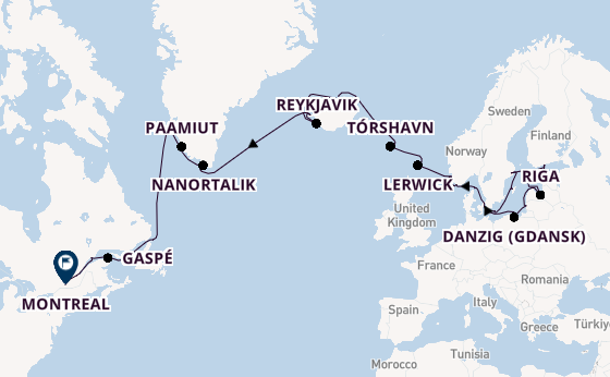 Transatlantic from Copenhagen, Denmark with the Seabourn Quest