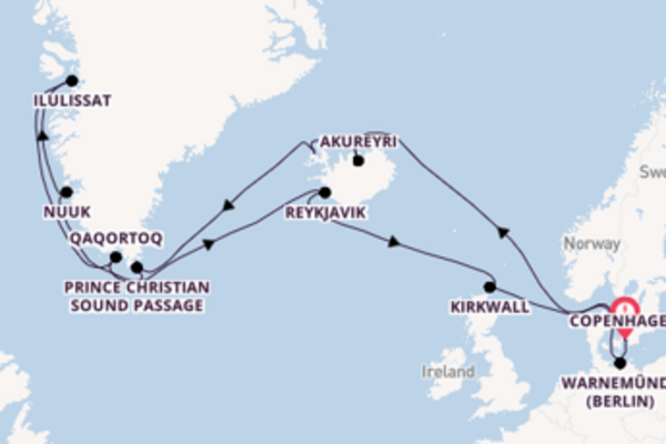 Cruise from Copenhagen with the MSC Poesia